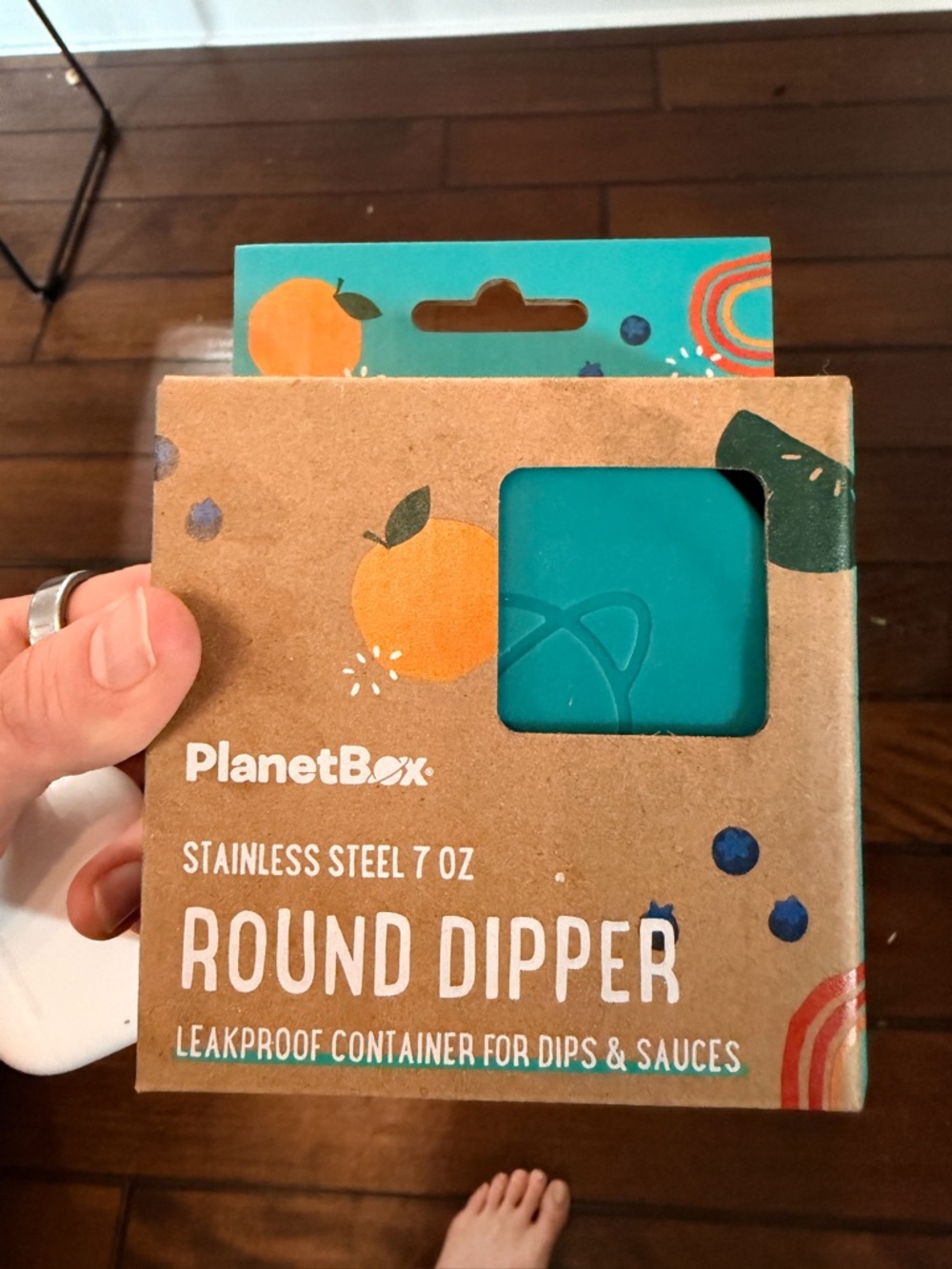 PlanetBox Round Dipper - Teal Stainless Steel 7 oz